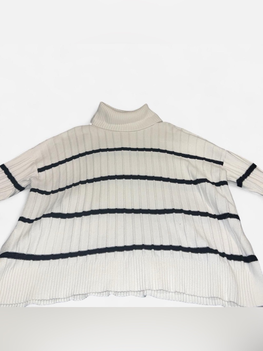 Calvin Klein Turtleneck Stripe Ribbed Sweater